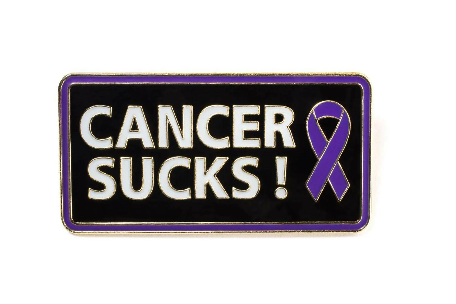 Cancer Sucks! Lapel Pin - Purple