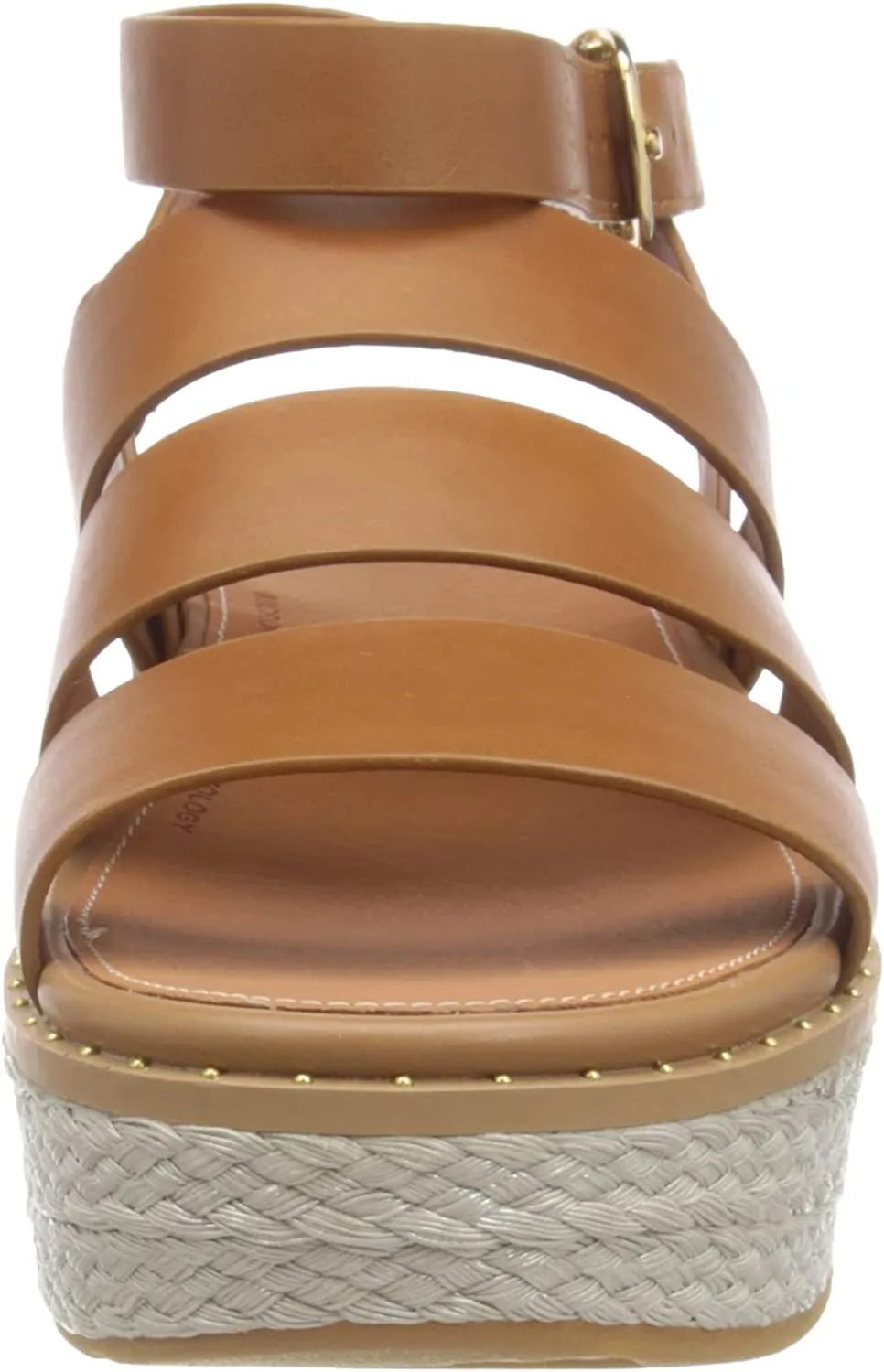 FitFlop Eloise Light Tan Ankle Strap Open Toe Strappy Espadrille Wedge Sandals