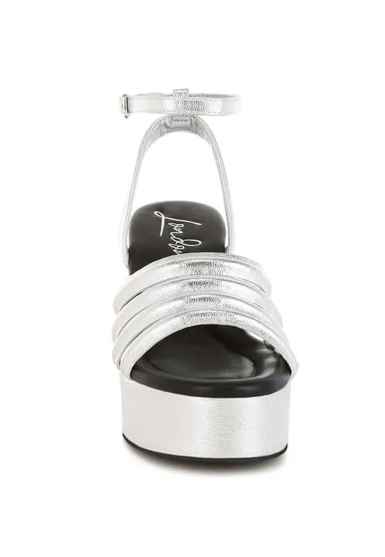 Metallic High Platform Sandals