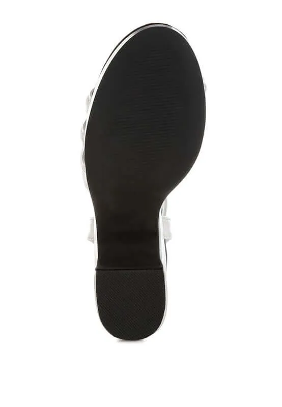 Metallic High Platform Sandals