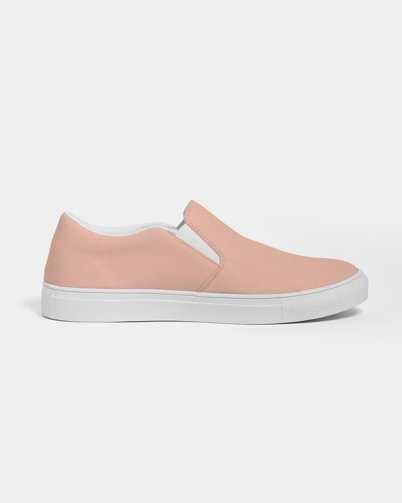 Pale Pastel Red Slip-On Canvas Sneakers | Women's | Bright Pale Pastel Red | C0M30Y30K0