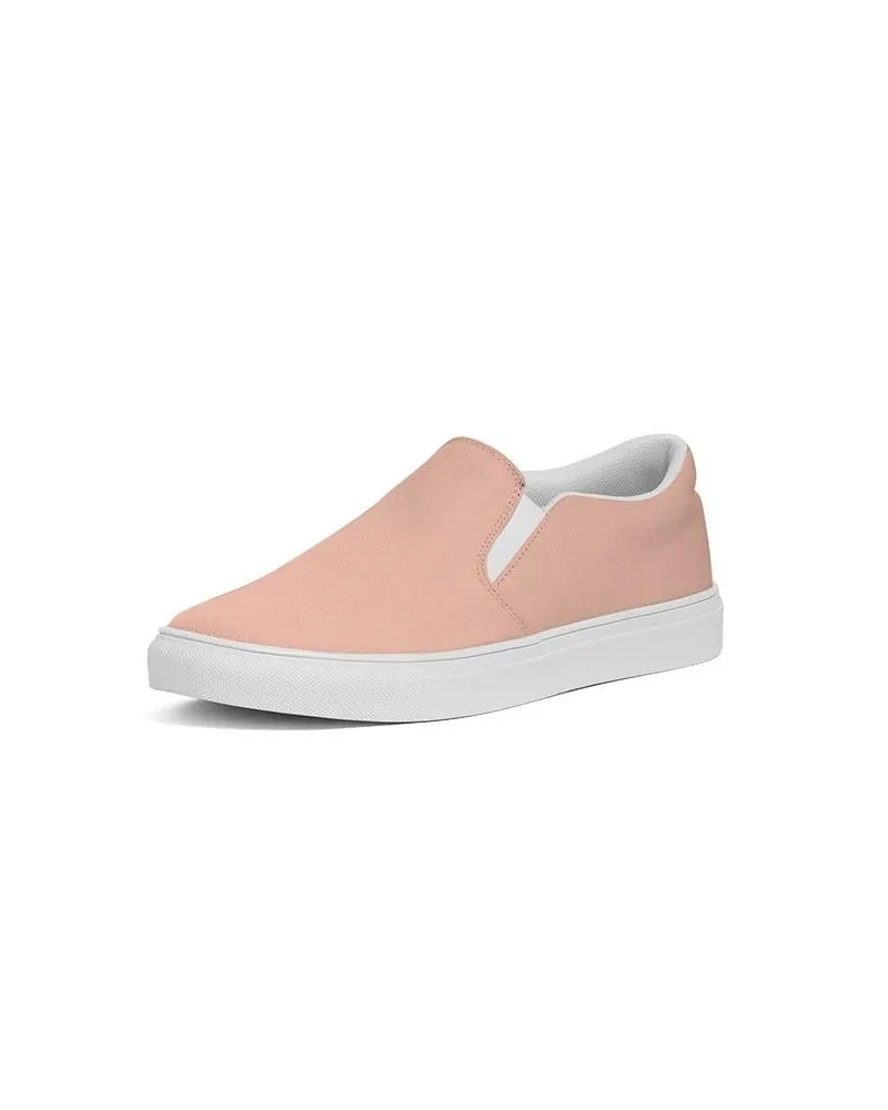 Pale Pastel Red Slip-On Canvas Sneakers | Women's | Bright Pale Pastel Red | C0M30Y30K0