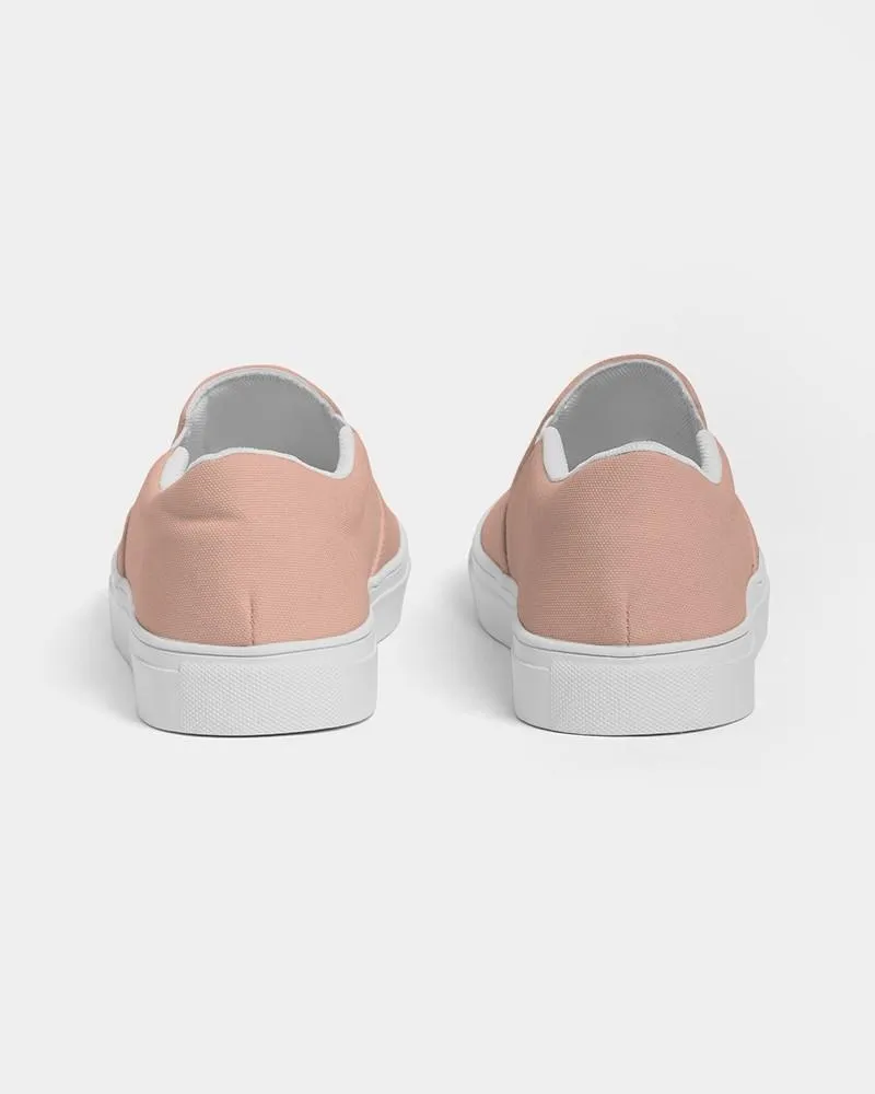 Pale Pastel Red Slip-On Canvas Sneakers | Women's | Bright Pale Pastel Red | C0M30Y30K0