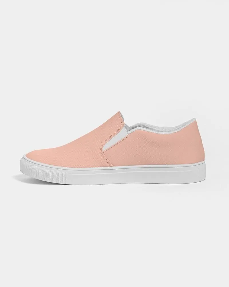 Pale Pastel Red Slip-On Canvas Sneakers | Women's | Bright Pale Pastel Red | C0M30Y30K0