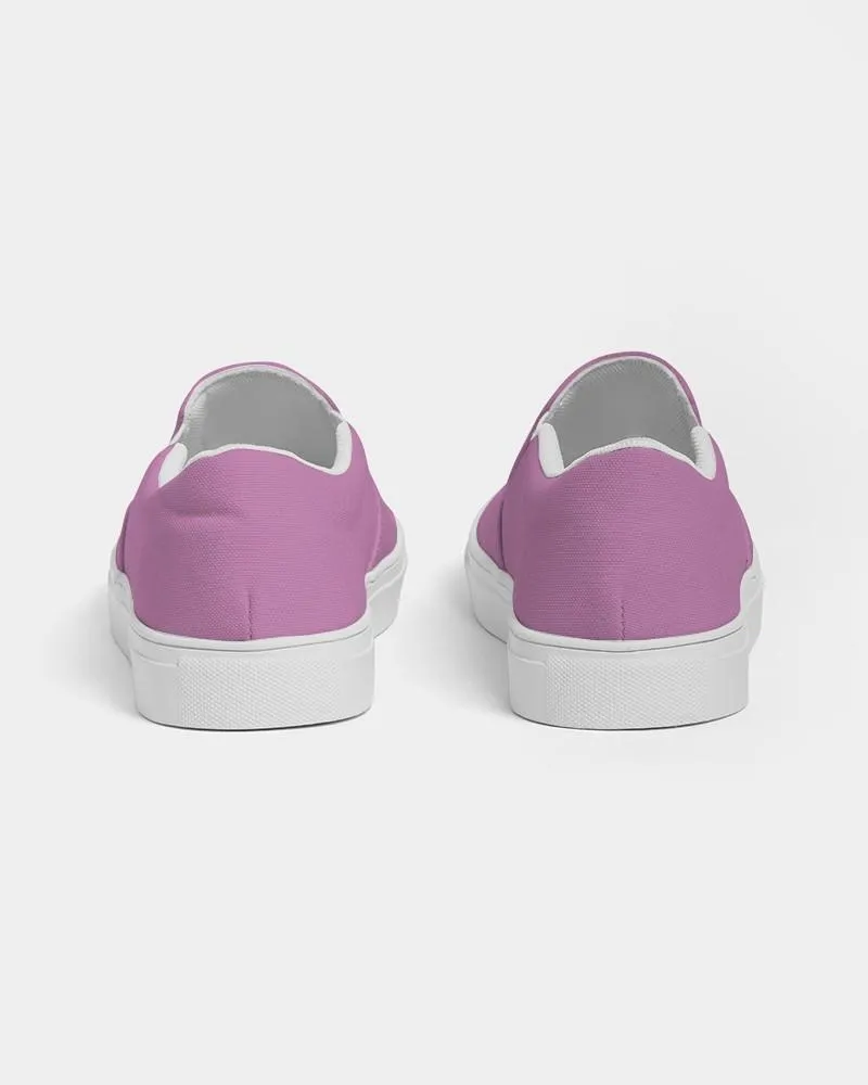 Pastel Magenta Purple Slip-On Canvas Sneakers | Women's | Bright Pastel Magenta Purple | C15M60Y0K0