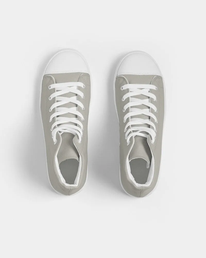 Shaded Pale Yellow Gray High-Top Canvas Sneakers | Women's | C0M0Y10K30