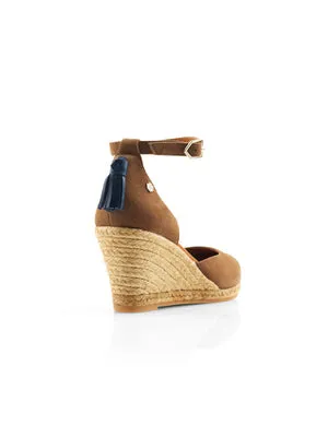 The Monaco Women's Espadrille Wedge - Tan Suede