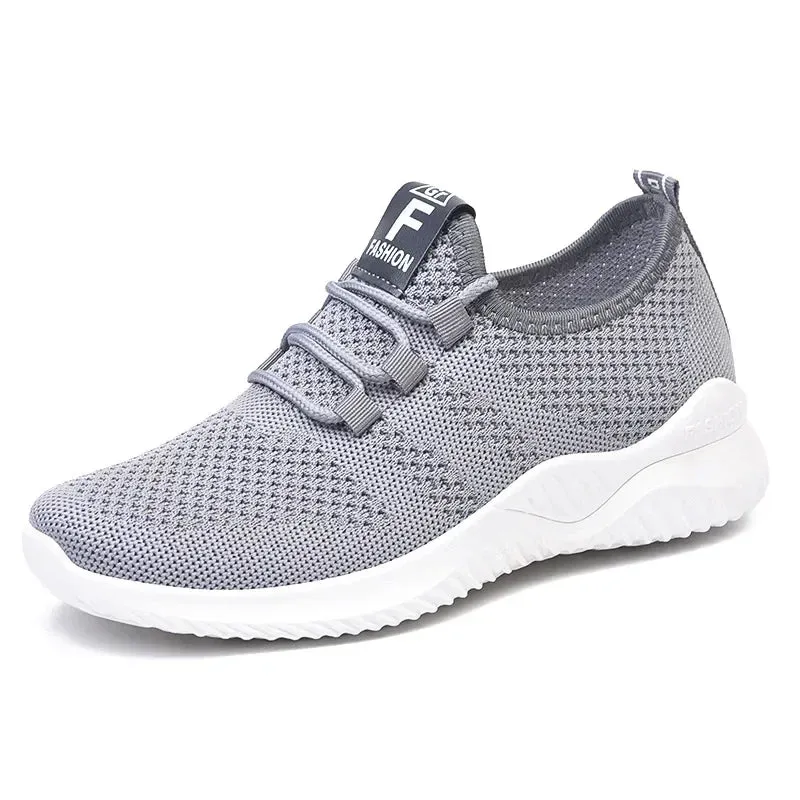 Womens Casual Sneakers Comfortable Breathable Shoes Lace-Up Summer Footwear