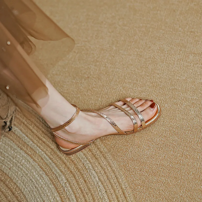 Ziya Flat Strappy Sandals