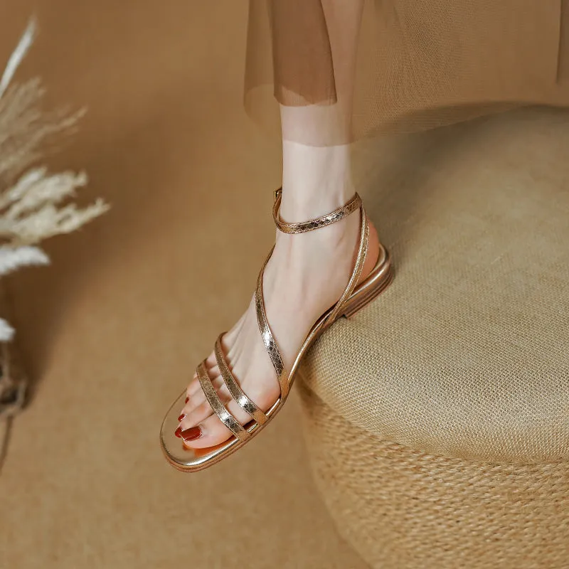Ziya Flat Strappy Sandals
